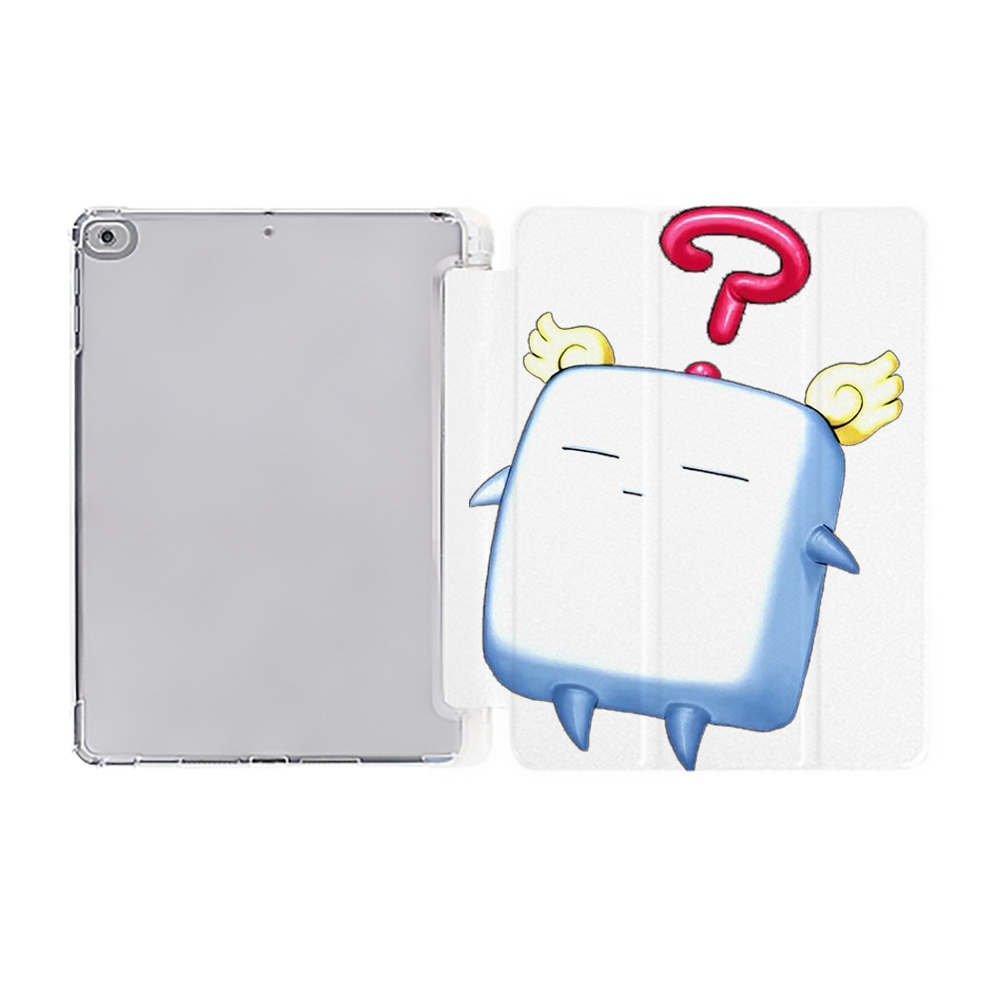 （画像用） 遊☆戯☆王 Yu-Gi-Oh! IPad ケース ペン収納付き 三つ折りスタンド PUレザー×シリコン 対応機種9.5/10.5/10.9インチ